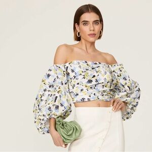 Tanya Taylor Floral Alondra Top
